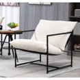 thumbnail image 1 of Silla de acento de terciopelo moderno elegante, silla reclinable contemporánea de marco de metal con cojín de asiento profundo para la oficina en el hogar, 1 of 5