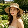 thumbnail image 2 of Gyujnb Sun Hat with Flat for – European Sun Hat for Travel and Outdoor Sun Breathable Hollow Design, 2 of 3