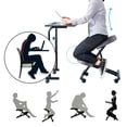 thumbnail image 4 of Adjustable Posture Kneeling Chair Corrective Chair Flexible Seating Rolling Stool Ergonomic Office Gray, 4 of 7