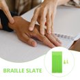 thumbnail image 4 of Juego de pizarra para escribir Braille con lápiz óptico, placa Braille de plástico para ciegos, 1 Juego, 4 of 5