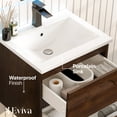 thumbnail image 4 of Eviva Joyous 24 inch Rosewood Wall Mount Bathroom Vanity, 4 of 5