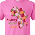 thumbnail image 3 of Inktastic Black History Month History Starts Here African Fabric Print T-Shirt, 3 of 4