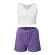 thumbnail image 2 of Gibobby Conjunto de pijama Pijamas de mujer Chaleco de piezas Pantalones cortos Chaqueta Pijamas de felpa Conjuntos de piezas(PP2,M), 2 of 5