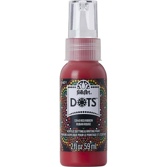 FolkArt Dots 2 fl oz Acrylic Paint, Red Ribbon
