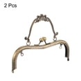 thumbnail image 3 of Uxcell Metal Purse Frames, 8.07" 2Pack Kiss Lock Clasp Frame for Coin Bags DIY, Bronze, 3 of 6