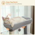 thumbnail image 4 of PAWZ Road 56.3" Large Cat Tree Indoor Multi-Level Cat Tower with Super Large Top Perch Light Gray, 4 of 8