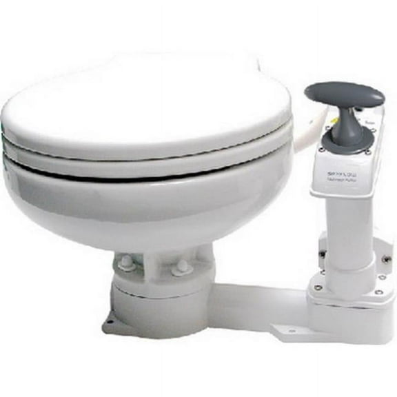 Johnson Pump 804762501 Aqua-T Super Compact Manual Toilet, 80-47625-01