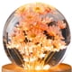 thumbnail image 3 of Forever Flowers Lámpara de noche con bola de cristal con base de madera y bola redonda, 3 of 6