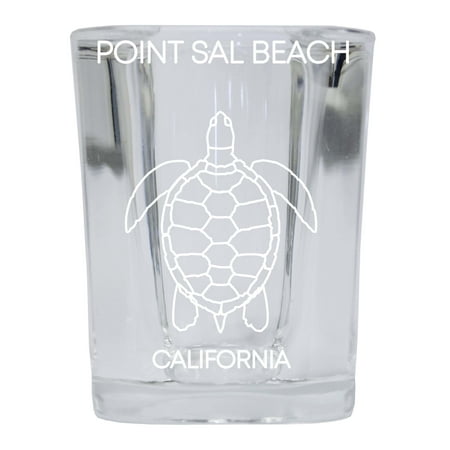 

Point Pleasant Beach New Jersey Souvenir 2 Ounce Square Shot Glass laser etched Turtle Design