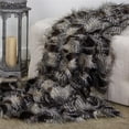 thumbnail image 1 of Couverture Jetée de Luxe en Fausse Fourrure Porcupine, Brun - Grand Lit, 1 of 1