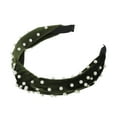 thumbnail image 3 of Unique Bargains 1 Pc Hairband Velvet Pearl Knot Hair Accessories for Women Green, 3 of 3
