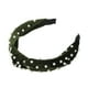 thumbnail image 4 of Accesorios para el cabello de terciopelo con perlas en nudo, 1 pieza, para mujeres, color verde, 4 of 5
