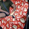 thumbnail image 4 of Xoenoiee Santa Claus Candy Star Print Rear Bench Car Seat Cover Towel Protector, Christmas Decoration Heavy Duty Universal Fit Automotive Backseat Protector for Cars SUVs Truck, 4 of 7
