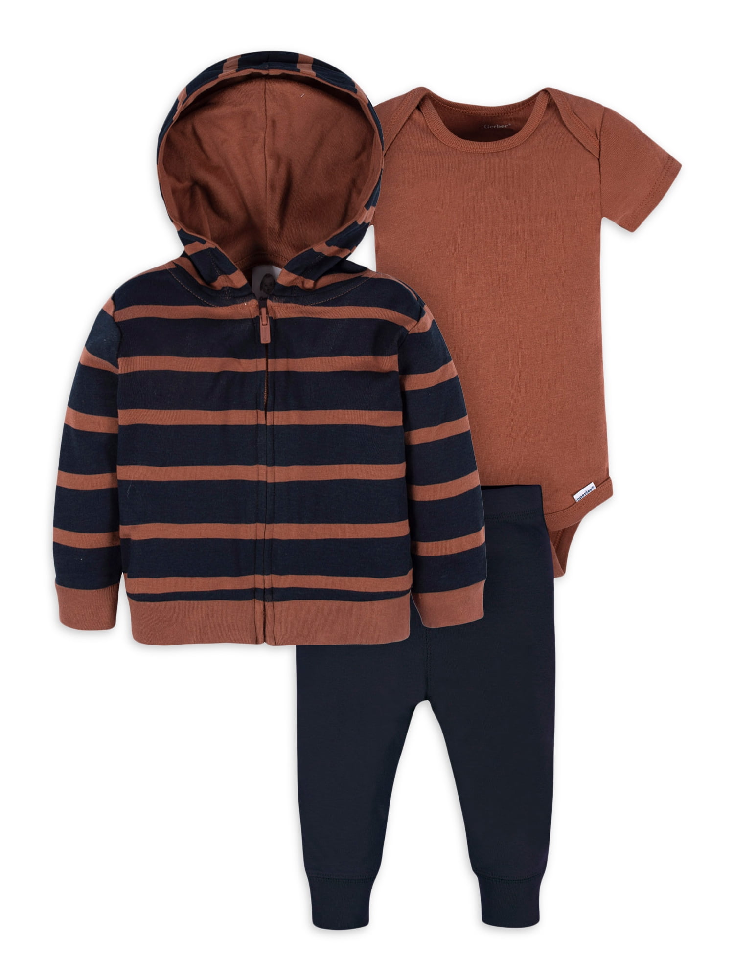 Gerber Baby Boy Jacket, Bodysuit and Pants Set, 3Piece, Sizes 06