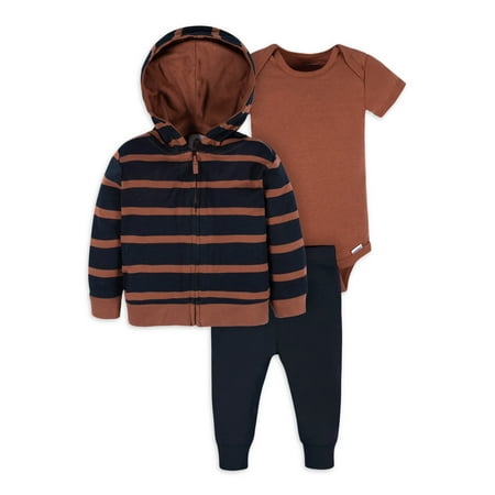 

Gerber Baby Boy Jacket Bodysuit and Pants Set 3-Piece Sizes 0-6 Months