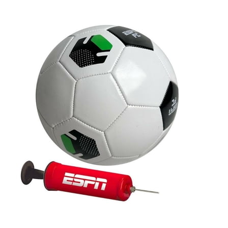 ESPN FC Soccer Ball  Size 5 - with pump Black & White