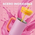 thumbnail image 3 of Termo con Asa y Popote Hidranur 40 Oz, Tapa Hermética Antifugas, Rosa, 3 of 5
