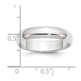 thumbnail image 4 of Platinum Solid Polished Half Round 5mm Half-Round Wedding Band Ring Size 12 Wedding Band for Women and Men, 4 of 5
