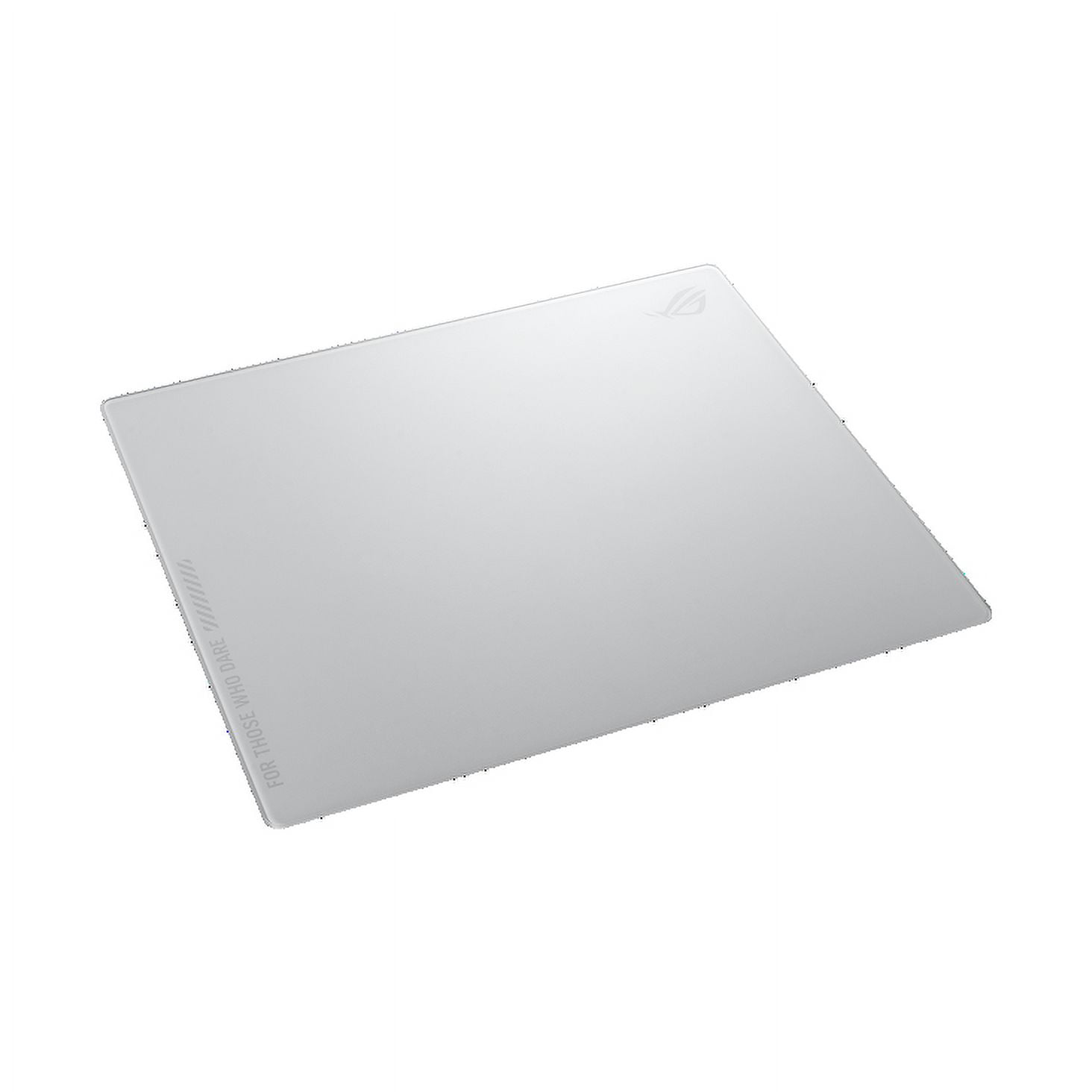 ASUS ROG Moonstone Ace L Glass Gaming Mouse Pad, Ultra-smooth Surface, Noise-Reducing Design, 9H Tempered Glass, Impact & Scratch Resistant, Anti-slip Silicone Base, 500 x 400 mm, Moonlight White