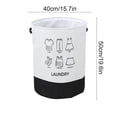 thumbnail image 3 of Kbndieu Linen Foldable Laundry Hamper, Large Collapsible Laundry Baskets with Easy Carry Handles, Clothes Hampers for Bedroom, Bathroom, Dorm, Laundry Room, White, 3 of 6