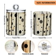 thumbnail image 5 of Yayeee 2 Pack Qtip Holder Bathroom Cotton Swab Canister with Lid Clear Dispenser Set, Stripes Pattern, 5 of 6