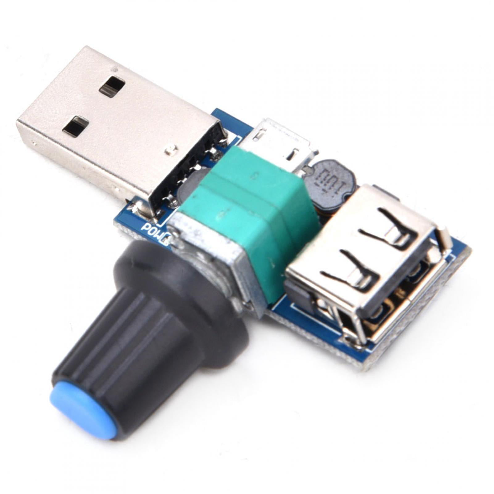 2pcs USB Fan Speed Controller DC4~12V 5W Air Volume Adjustment Multiple Gears 