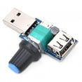 thumbnail image 2 of Dual USB Fan Speed Controller - Adjustable 2.5-8V DC Output with Knob Switch for 5V Office/Home Cooling Fans  

(Alternative version with different structure:  
Variable Speed USB Fan Regulator -, 2 of 6