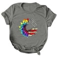 thumbnail image 1 of Gibobby Camisetas Mujer Baratas Manga Corta Mujeres Blouse Tops O Neck Party con estilo T - camisa(Gris,M), 1 of 5