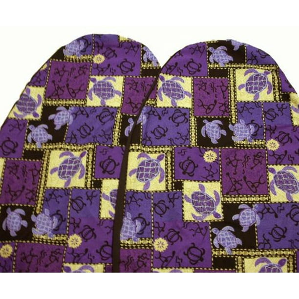 Hawaiian Car Seat Covers, Purple sea turtle, set of 2 Front Bucket seat