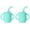 Mint Green, variant on LHNFT 2 Pack 100% Tiny Silicone Drinking Training Cup with Handles & Straw for Baby and Toddler