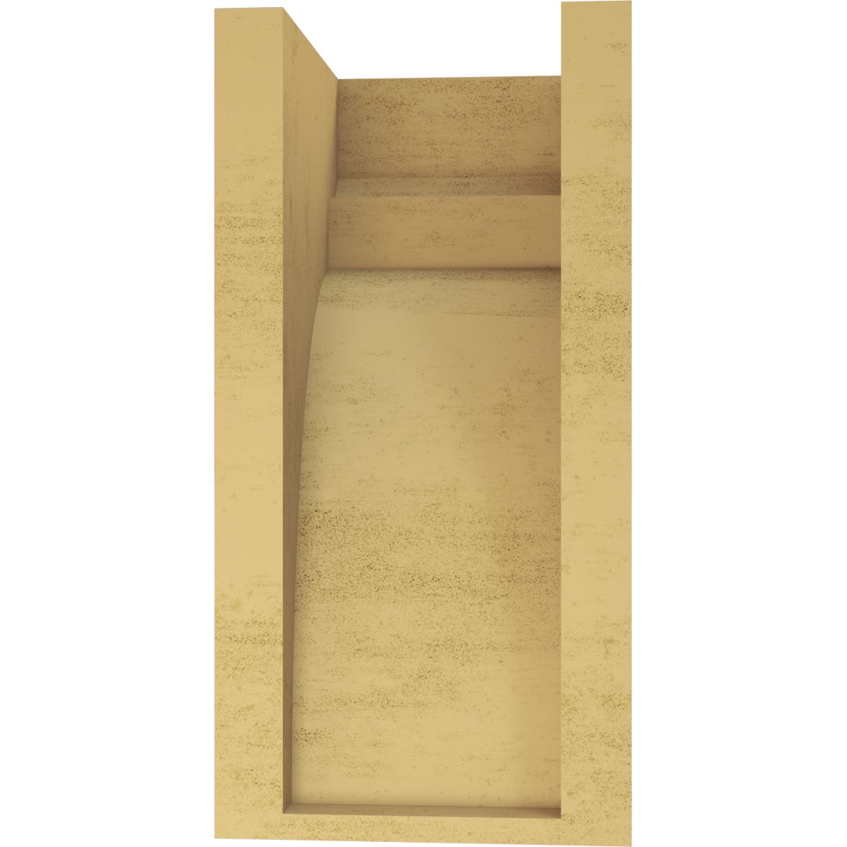 6"W x 6"D x 12"H Wide Yorktown Rough Cedar Woodgrain TimberThane Corbel, Primed Tan