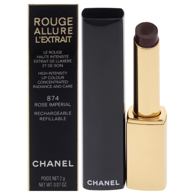 Lápiz labial Rouge Allure Lextrait - 874 Rose Imperial de Chanel para mujer - Lápiz labial de 0,07 oz (recargable)
