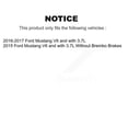 thumbnail image 2 of Positive Plus Front Rear Semi-Metallic Brake Pads Kit for Car Ford Mustang V6 with 3.7L KPF-100274, 2 of 8