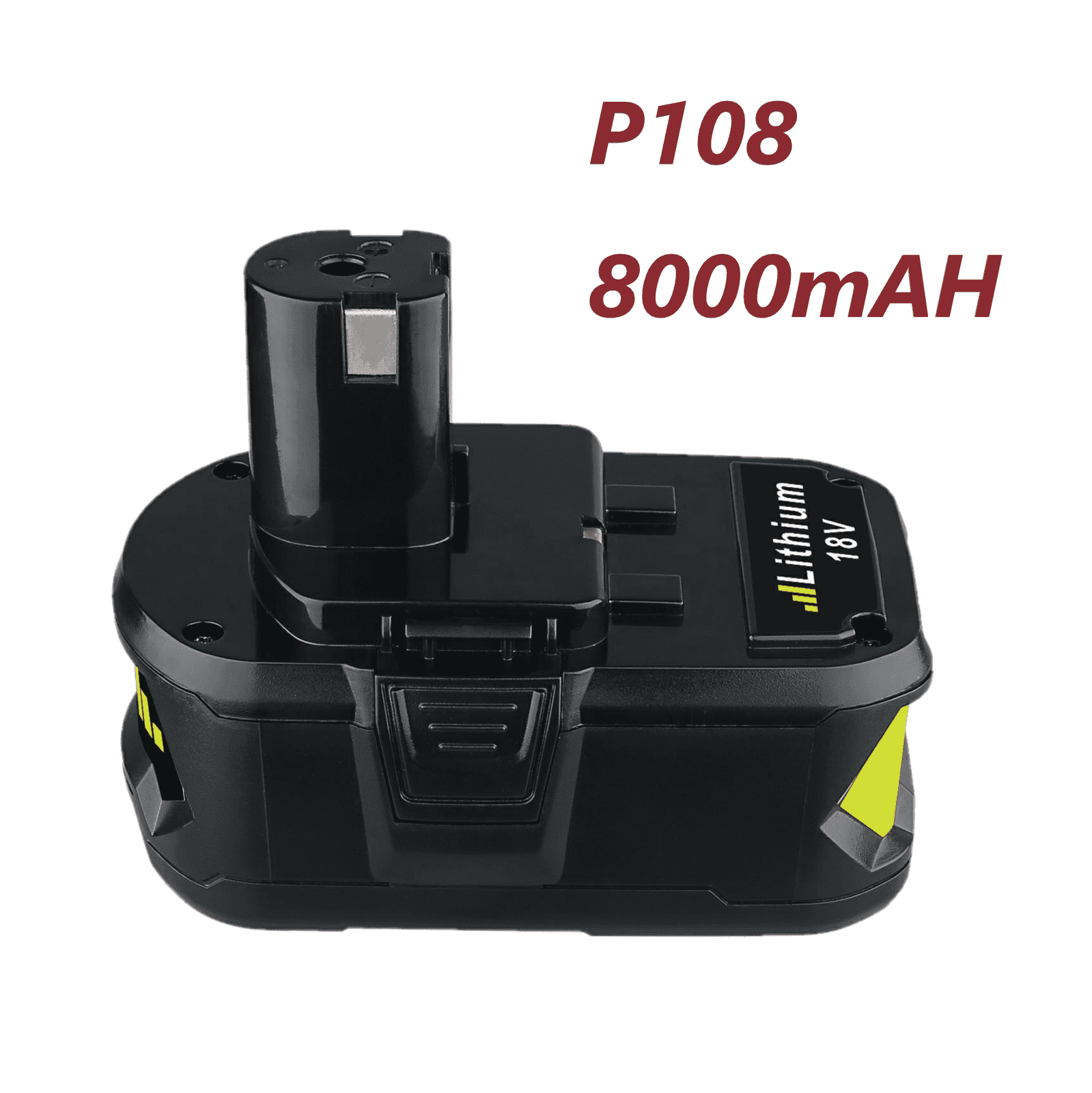 P108 8.0Ah Replacement for Ryobi 18 Volt Lithium ion Batteries for Ryobi One 18V Cordless Tools P108 P107 P102