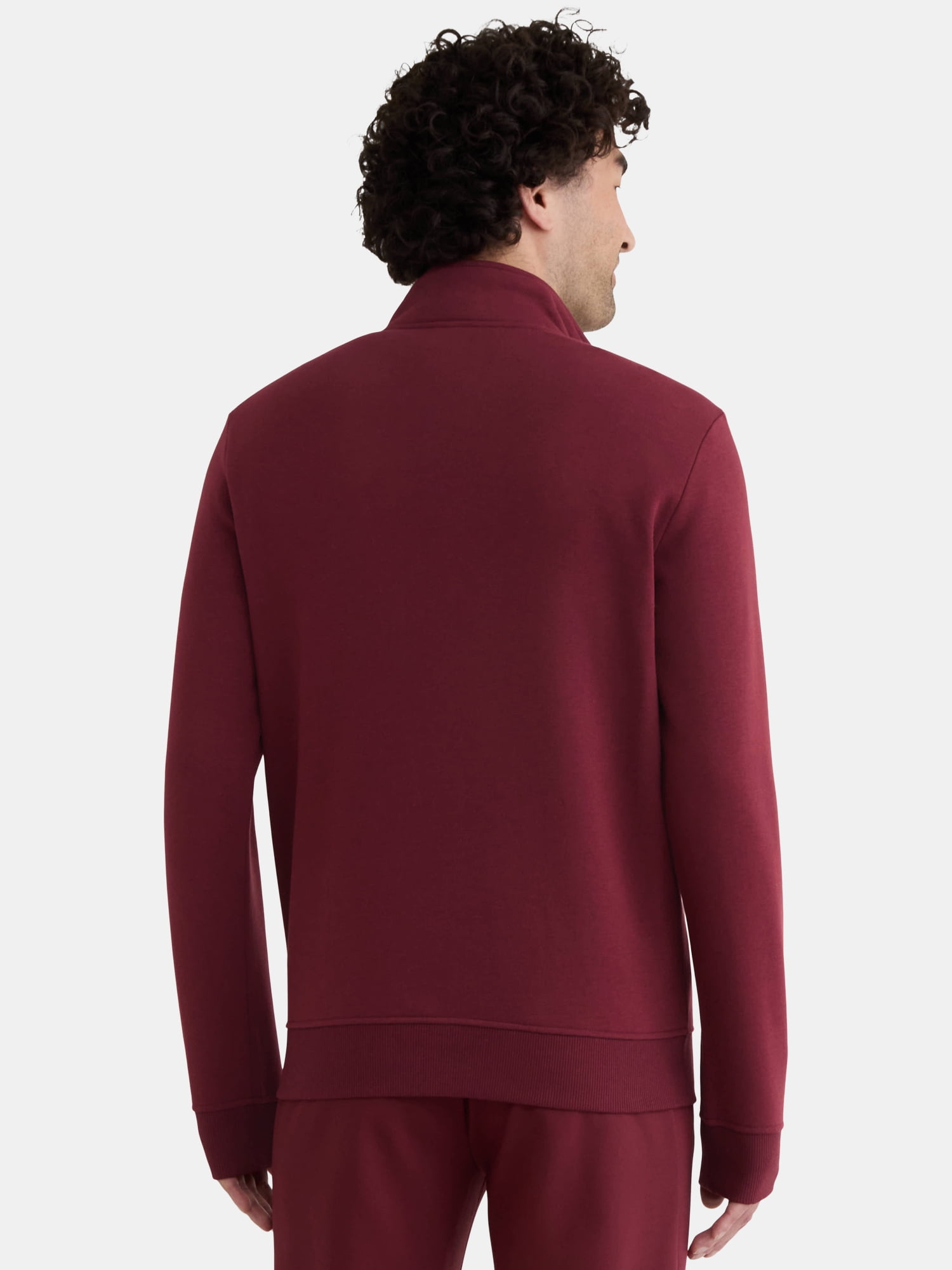 Athletic Works Men's Active Fleece Quarter Zip Sweatshirt, Size XS-5XL