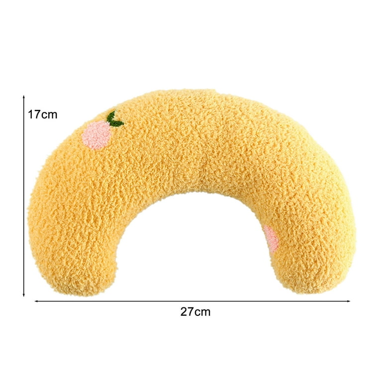 Little Pillow for Cats, Ultra Soft Fluffy Pet Calming Toy Half Donut  Cuddler