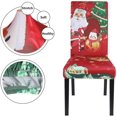thumbnail image 2 of Juego de 4 fundas elásticas universales para sillas navideñas, fundas extraíbles para sillas de comedor, fundas para banquetes de hotel (#1 rojo, 4 piezas), 2 of 5