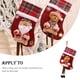 thumbnail image 3 of Toystoory Colgador de medias con patrón de rejilla de Navidad, calcetines con pierna larga, aperitivos, colgante, decoración, bolsa de regalo, escaparate Kits de decoración para fiestas Alce Toystoory HA069610-03, 3 of 6