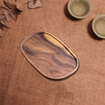 thumbnail image 4 of Steadline Round Wooden Tea Serving Tray with Dry Brewing Design - Elegant Multi-Purpose Tray for Tea Cups and Snacks, 4 of 6