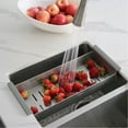 thumbnail image 2 of Stylish Stainless-Steel Colander for 16" Sink Opening with Non-slip Handle A-02, 2 of 9