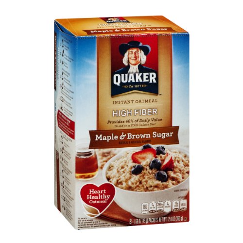 Quaker Instant Oatmeal High Fiber Maple & Brown Sugar