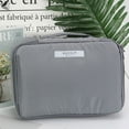 thumbnail image 3 of PULLIMORE Portable Travel Makeup Storage Bag 2 in 1 Waterproof Cosmetic Organizer Toiletries Make Up Brushes Train Case with Detachable Pouch for Women Girls (Gray), 3 of 9