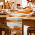 thumbnail image 2 of Orange Beige Gray Table Runner Linen Burlap Table Runner 60 Inches Long Bohemia Modern Simple Neutral Pattern Dresser Scarves for Kitchen Island Coffee Dining Room Party Holiday Decoration 13"x60", 2 of 8