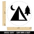 thumbnail image 2 of Camping Tent Campsite Self-Inking Rubber Stamp Ink Stamper - Black Ink - Mini 1/2 Inch, 2 of 7