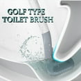 thumbnail image 5 of Long Handle Toilet Brush Golf Brush Head Toilet Cleaner Brush 360° Flexible Deep Cleaning Silicone Toilet Bowl Brush Wall Mounted With Wall Hooks Sticky Hooks, 5 of 8