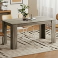 thumbnail image 2 of HOMCOM 63" Modern Dining Table for 4-6 People with Wood Effect, Grey, 2 of 10