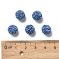 thumbnail image 3 of Pave Disco Ball Beads Polymer Clay Rhinestone Beads Grade A Round Light Sapphire Rhinestone: PP13(1.9~2mm) 6 Rows Rhinestone 10mm Hole: 1.5mm, 3 of 5