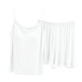 thumbnail image 1 of Conjunto de pijama de verano para mujer de 2 piezas: cuello cuadrado, manga corta, poliéster suave, ropa para dormir y estar por casa., 1 of 6