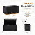 thumbnail image 7 of Devoko Outdoor Weatherproof 105 Gallon Resin Deck Box, Black, 7 of 7