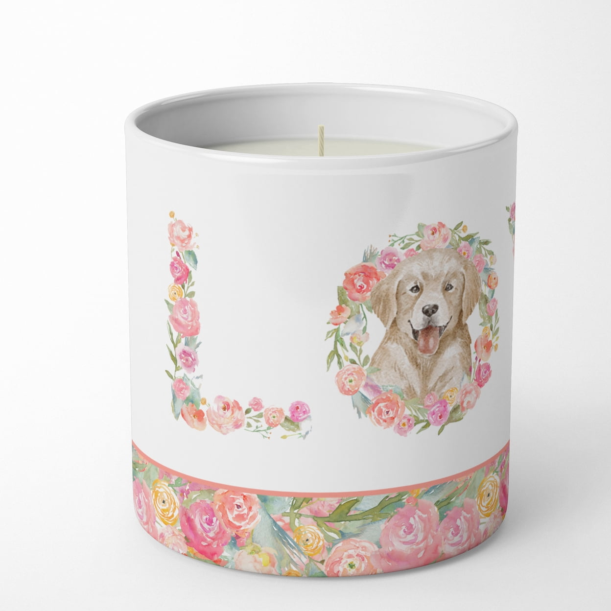 Golden Retriever Style 2 Love 10 oz Decorative Soy Candle